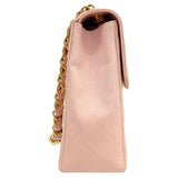 CHANEL Around 2001 Made Classic Flap Chain Bag Jumbo Baby Pink