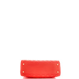 Coco Top Handle Bag Quilted Caviar with Lizard Embossed Handle Small