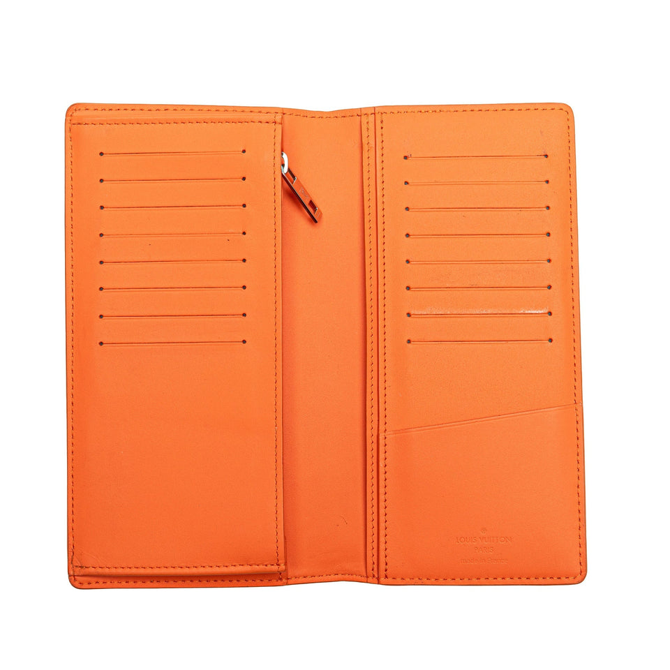 Orange Louis Vuitton Aerogram Brazza Wallet