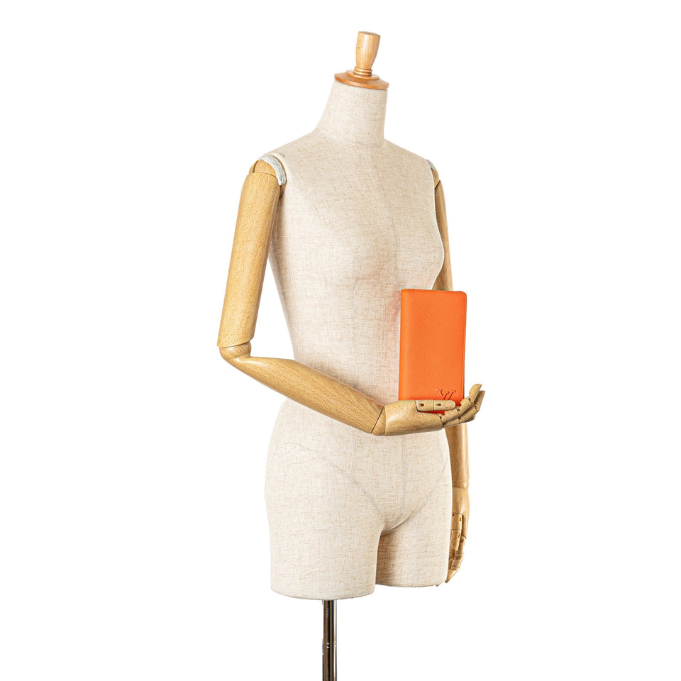 Orange Louis Vuitton Aerogram Brazza Wallet