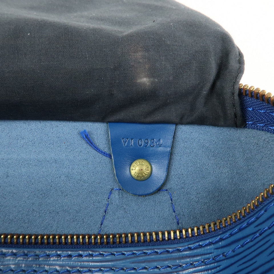 Louis Vuitton Epi Speedy 25 Hand Bag Boston Bag Blue M43015