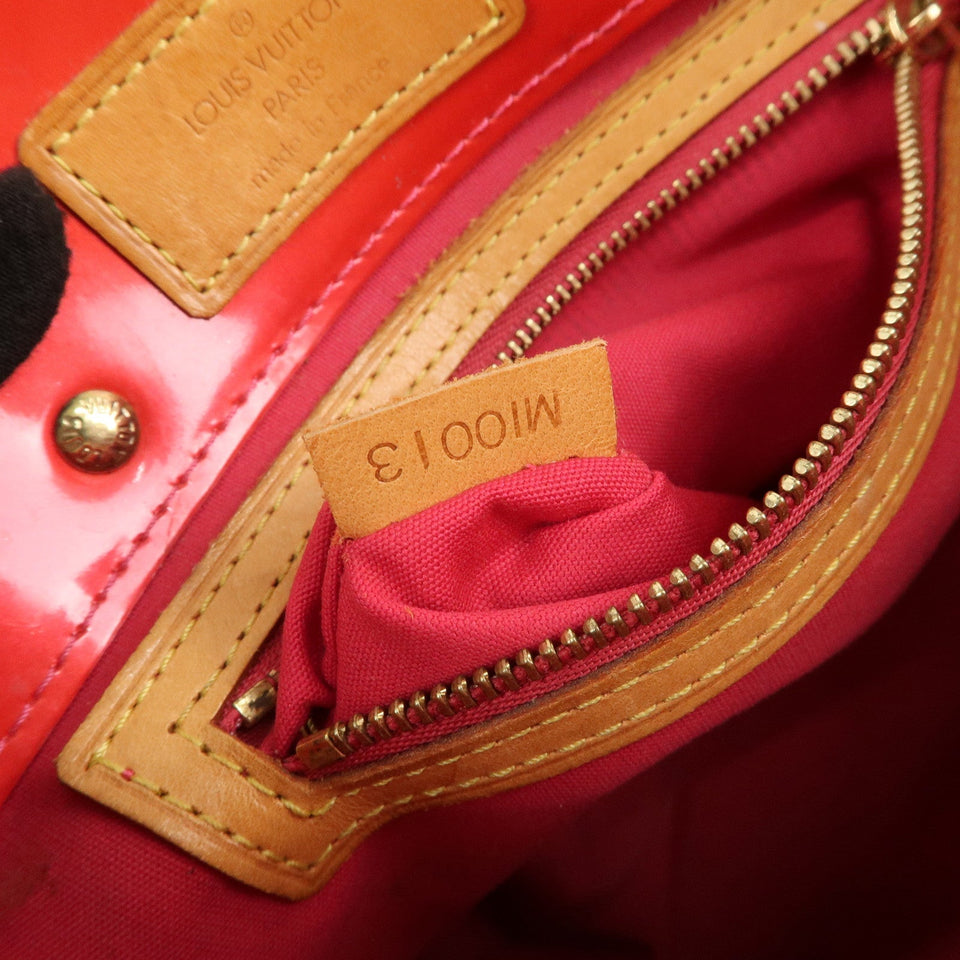 Louis Vuitton Monogram Vernis Lead PM Hand Bag Fuchsia Pink M91221