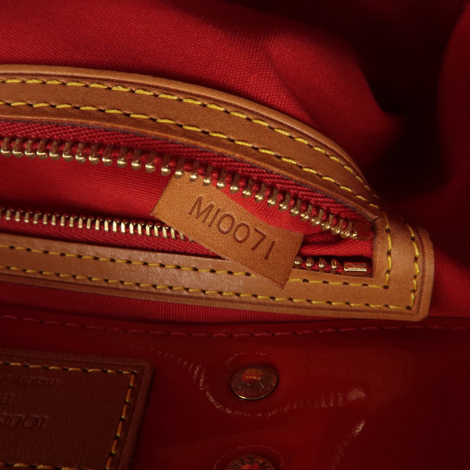 Louis Vuitton Monogram Vernis Lead PM Hand Bag Rouge M91088