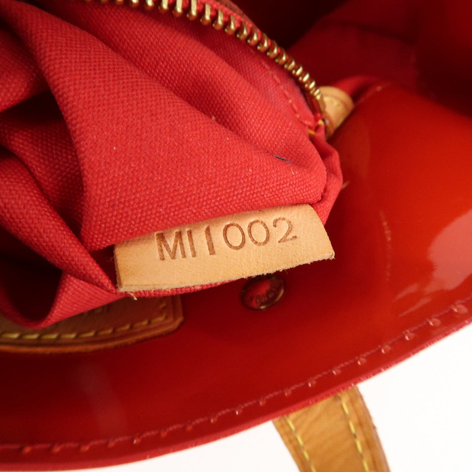 Louis Vuitton Monogram Vernis Lead PM Hand Bag M91088 Rouge
