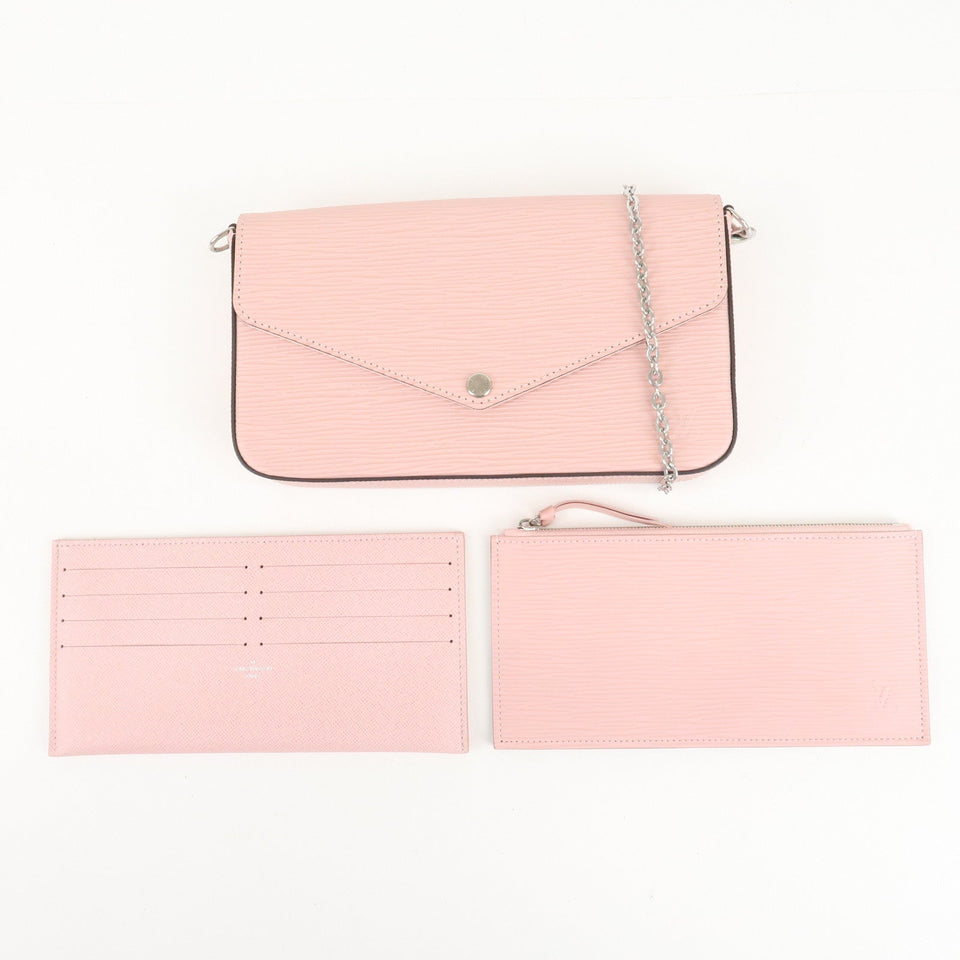 Louis Vuitton Epi Pochette Felicie Shoulder Bag Rose M62467