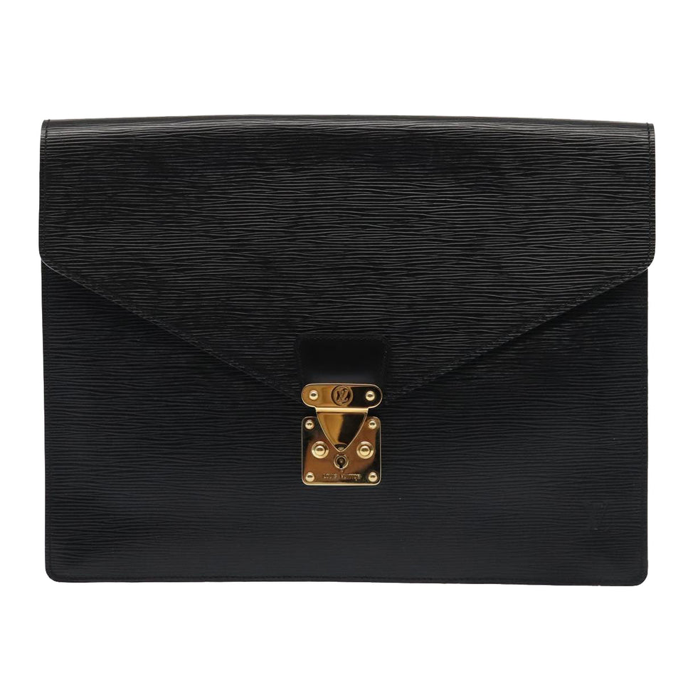 Louis Vuitton Senateur  Leather Clutch Bag
