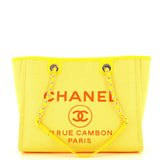 CHANEL Deauville Tote Mixed Fibers Small