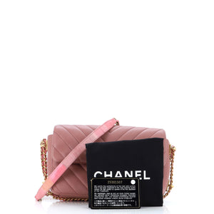 Chain Around CC Flap Bag Chevron Lambskin Mini