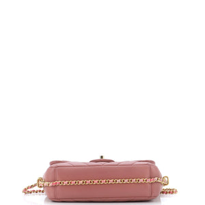 Chain Around CC Flap Bag Chevron Lambskin Mini