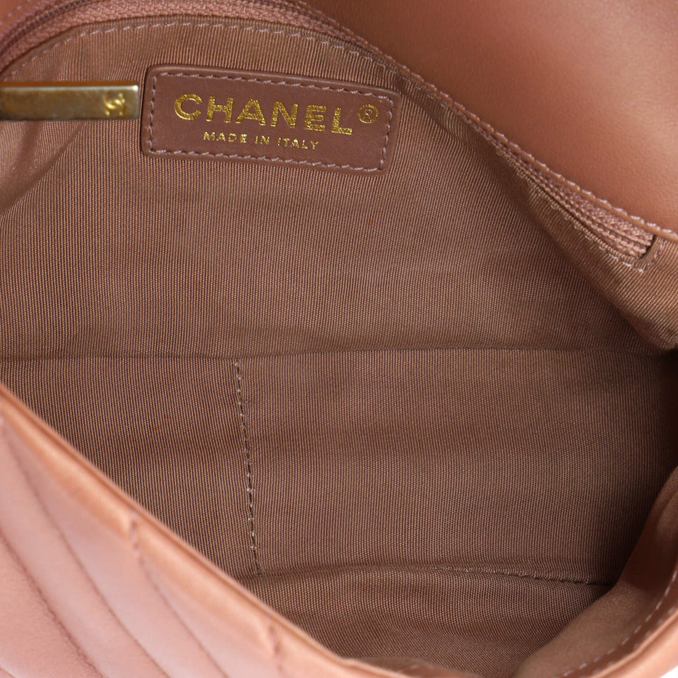 Chain Around CC Flap Bag Chevron Lambskin Mini