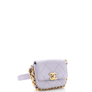 Framing Chain Flap Bag Quilted Calfskin Mini