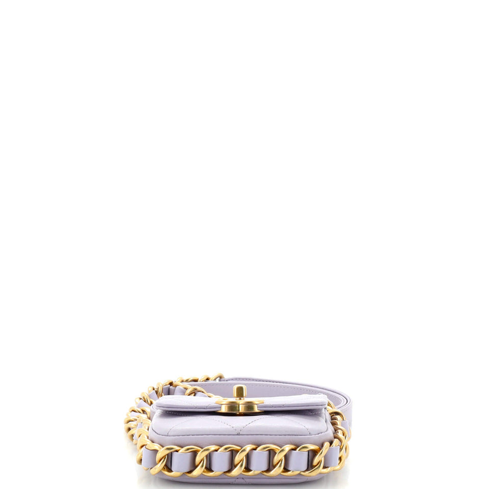 Framing Chain Flap Bag Quilted Calfskin Mini