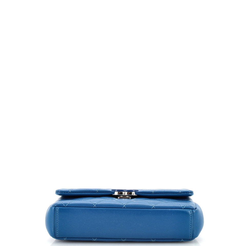 My Everything Flap Bag Quilted Caviar Small