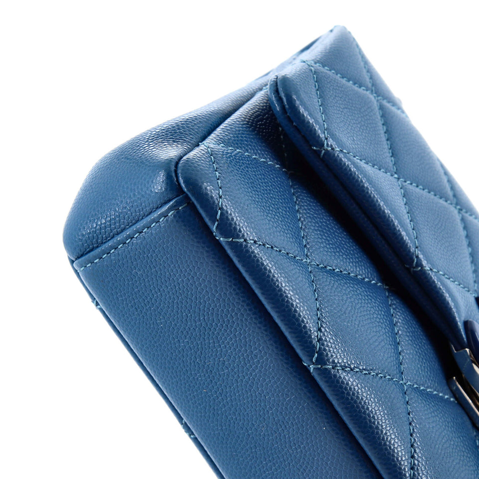 My Everything Flap Bag Quilted Caviar Small