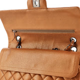 Classic Double Flap Bag Quilted Metallic Caviar Medium