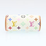 LOUIS VUITTON Monogram Multicolor Mini Speedy Hand Bag White M92645 Auth 25763