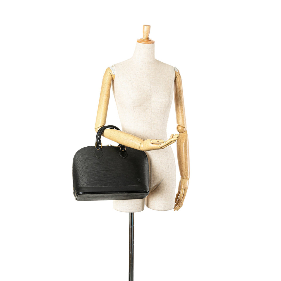 Black Louis Vuitton Epi Alma PM Handbag
