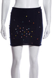 Chanel Confetti Cashmere Navy Skirt SZ 34