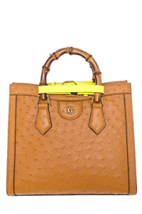 Gucci Mini Diana Tan Ostrich Handbag NWT