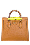 Gucci Mini Diana Tan Ostrich Handbag NWT