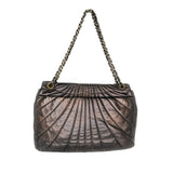 Chanel bag Paris-Shanghai Quilted Fan Flap Bag Metallic Lambskin