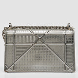 Dior Silver Patent Leather Small Diorama Shoulder Bag