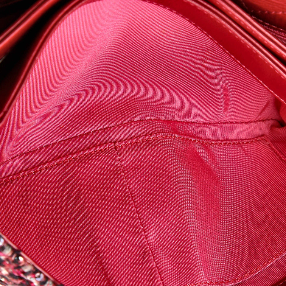 CC Chain Flap Bag Quilted Embellished Tweed and Quilted Calfskin Small
