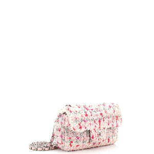Classic Single Flap Bag Quilted Tweed and Ribbon Mini