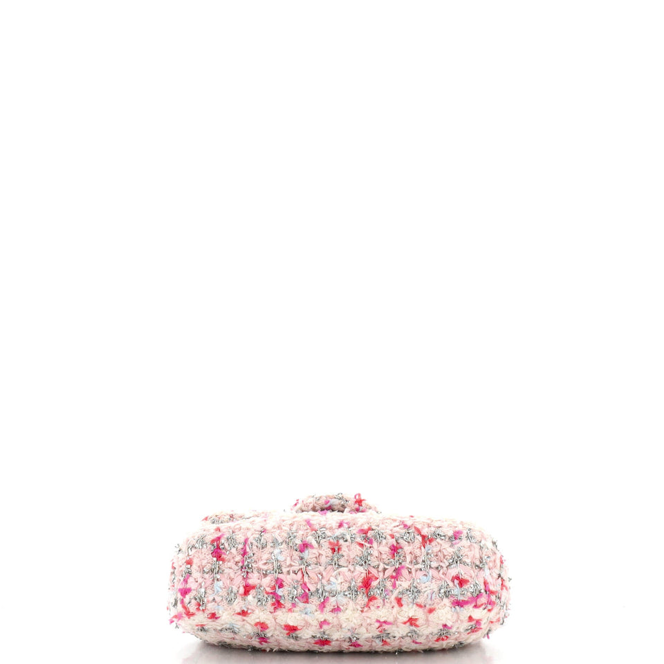 Classic Single Flap Bag Quilted Tweed and Ribbon Mini