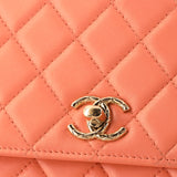 Trendy CC Wallet on Chain NM Quilted Lambskin