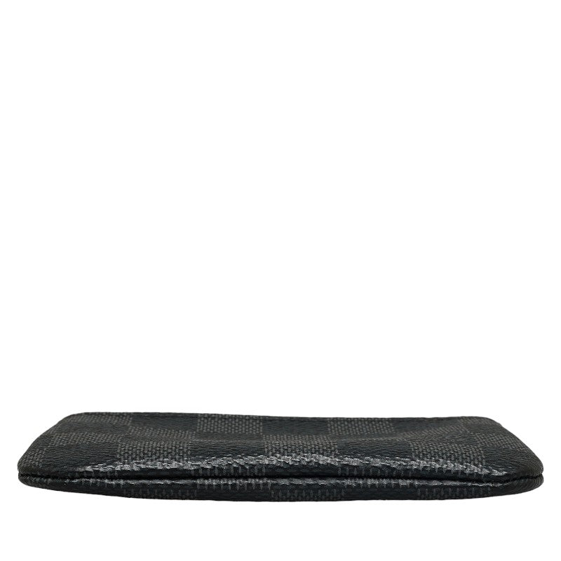 Louis Vuitton Damiere Graphite Poschet Crane Coin Case N60155 Black PVC Leather Men Louis Vuitton