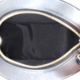 Pearl Strap Round Clutch with Chain Quilted Iridescent Lambskin