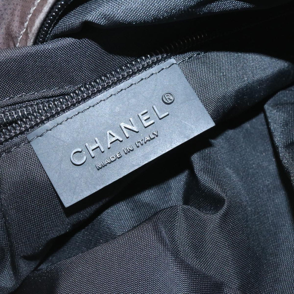 CHANEL Tote Bag Nylon Brown CC  26722A