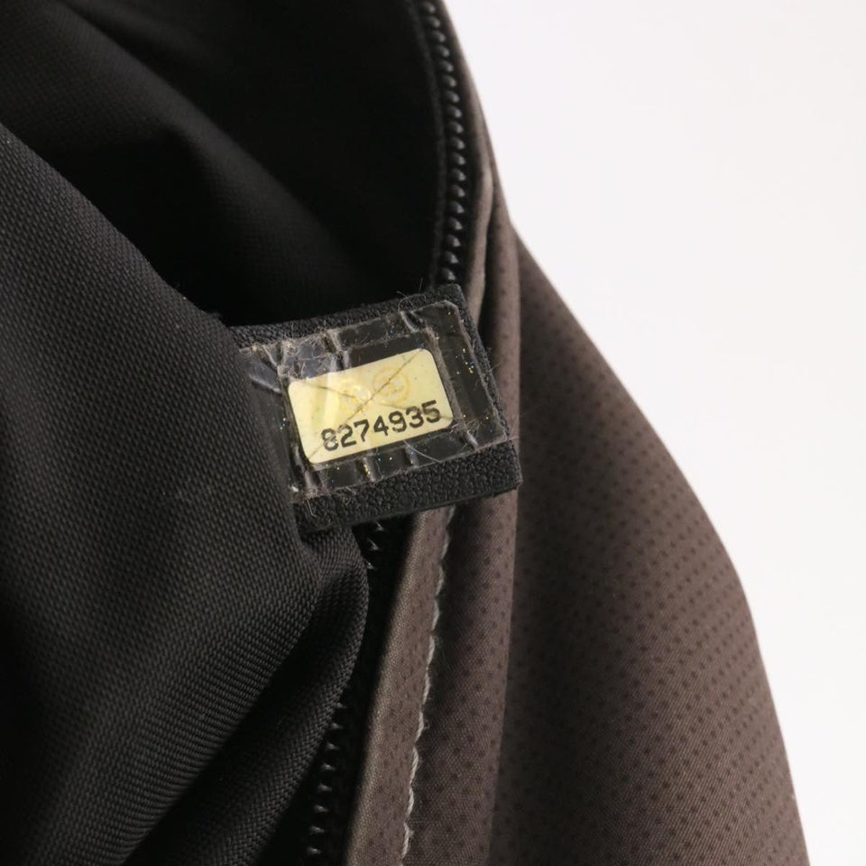 CHANEL Tote Bag Nylon Brown CC  26722A