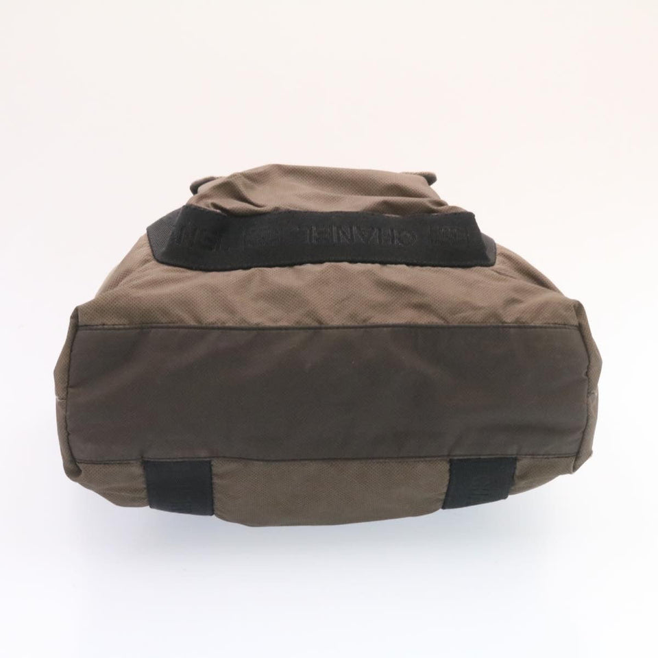 CHANEL Tote Bag Nylon Brown CC  26722A
