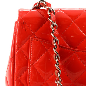 Square Classic Single Flap Bag Quilted Patent Mini