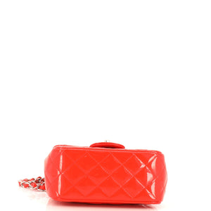 Square Classic Single Flap Bag Quilted Patent Mini