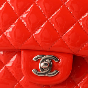 Square Classic Single Flap Bag Quilted Patent Mini