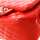 Square Classic Single Flap Bag Quilted Patent Mini