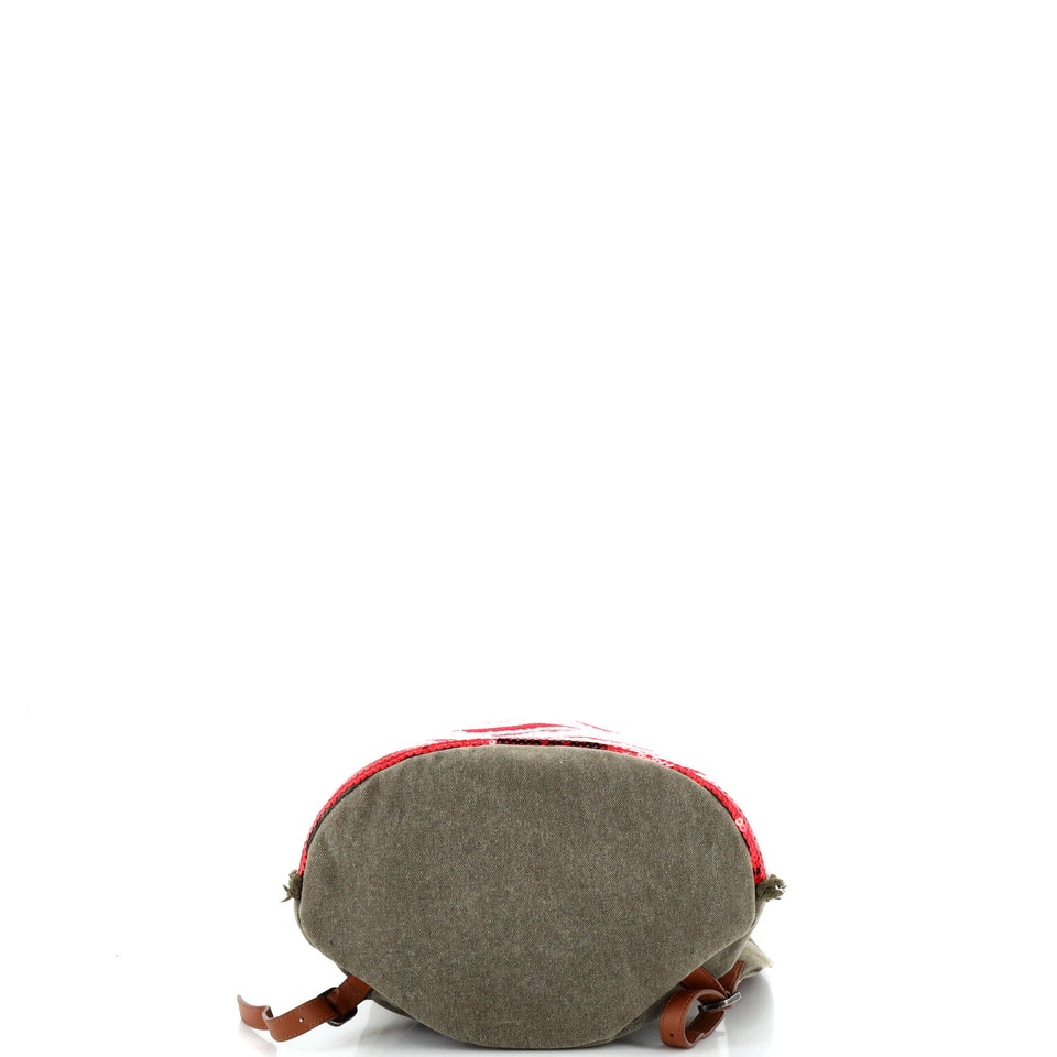 Cubano Trip Backpack Sequin Embellished Canvas Medium