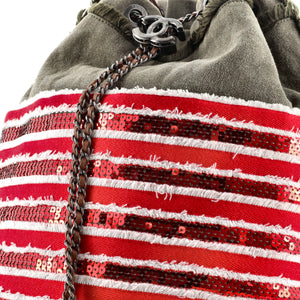 Cubano Trip Backpack Sequin Embellished Canvas Medium
