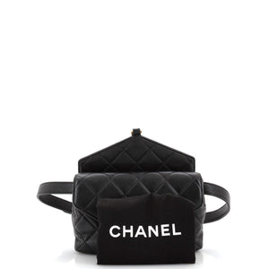 Chain Envelope Belt Bag Quilted Calfskin