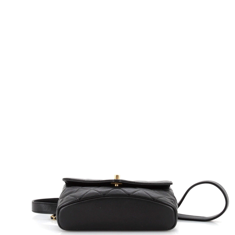 Chain Envelope Belt Bag Quilted Calfskin