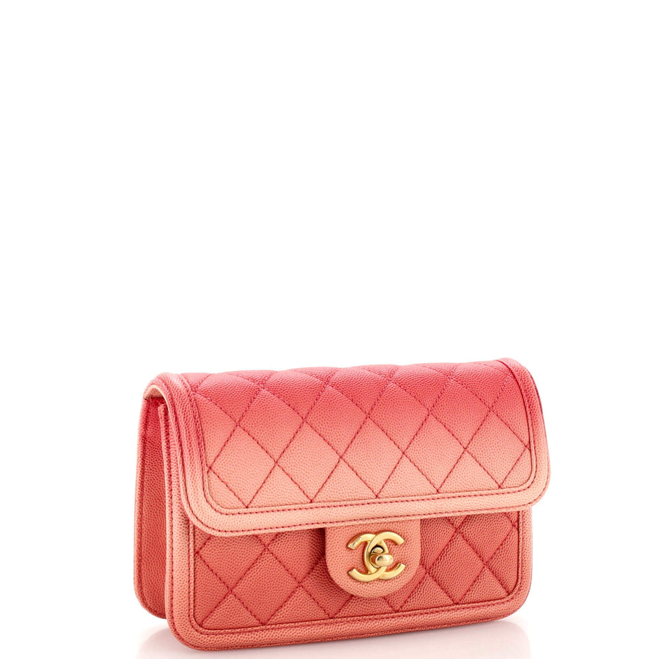Sunset On The Sea Waist Bag Quilted Caviar Small