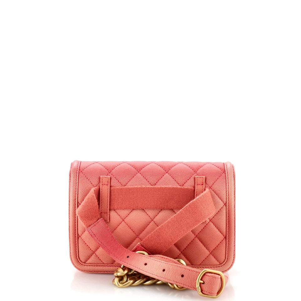Sunset On The Sea Waist Bag Quilted Caviar Small
