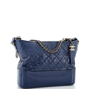 Gabrielle Hobo Quilted Goatskin and Patent Medium