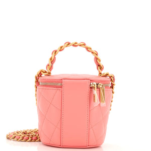 Afternoon Tea Vanity Bucket Bag Quilted Lambskin