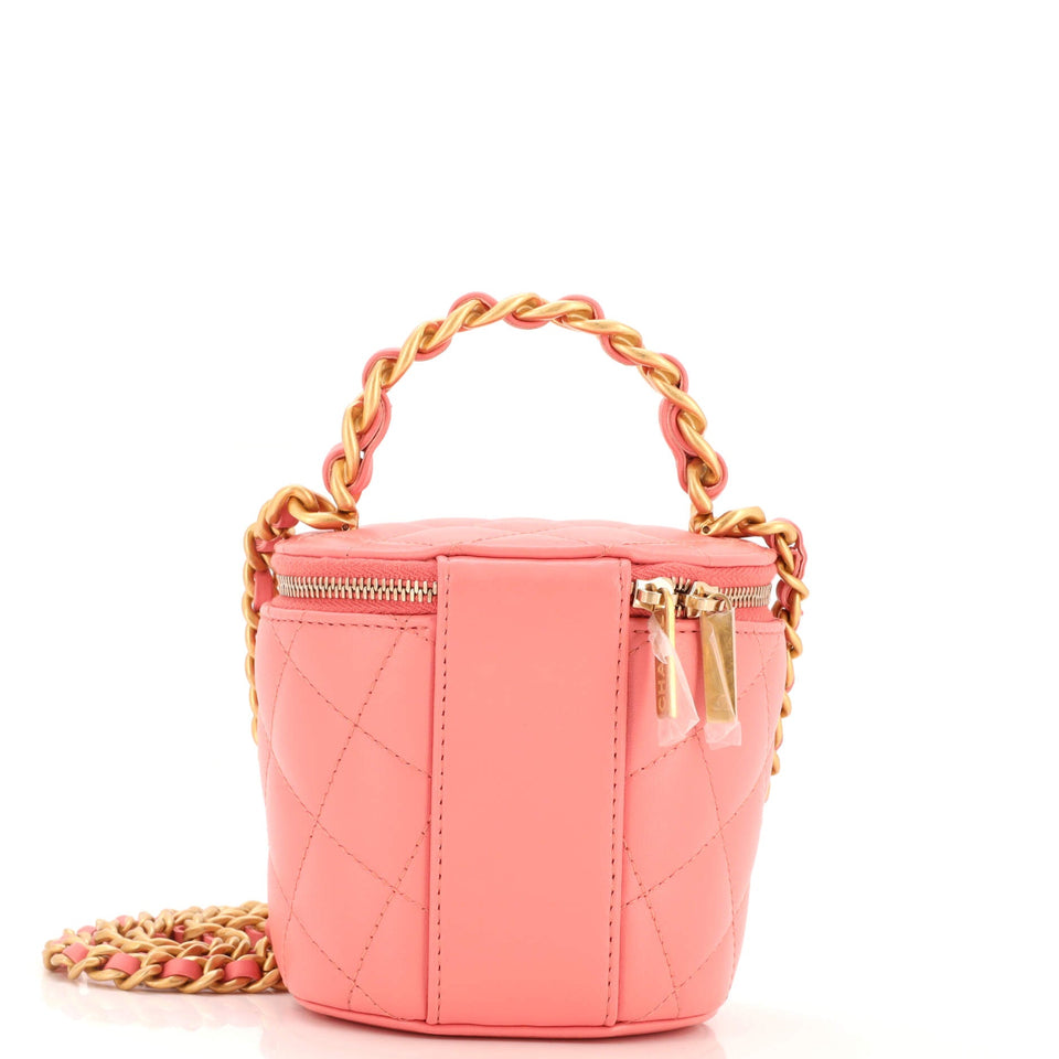Afternoon Tea Vanity Bucket Bag Quilted Lambskin