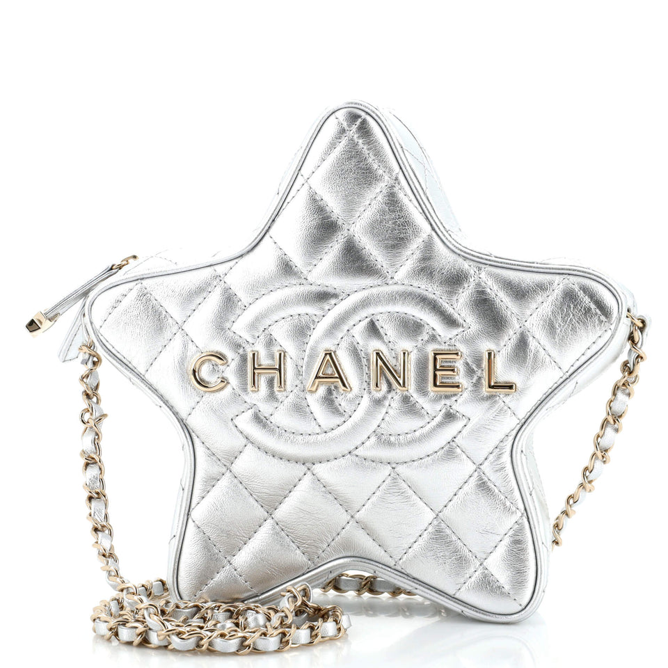 CC Walk of Fame Star Bag Quilted Metallic Lambskin