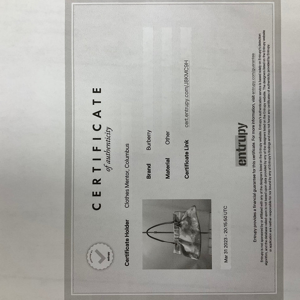 Handbag Designer By Burberry  Size: Medium